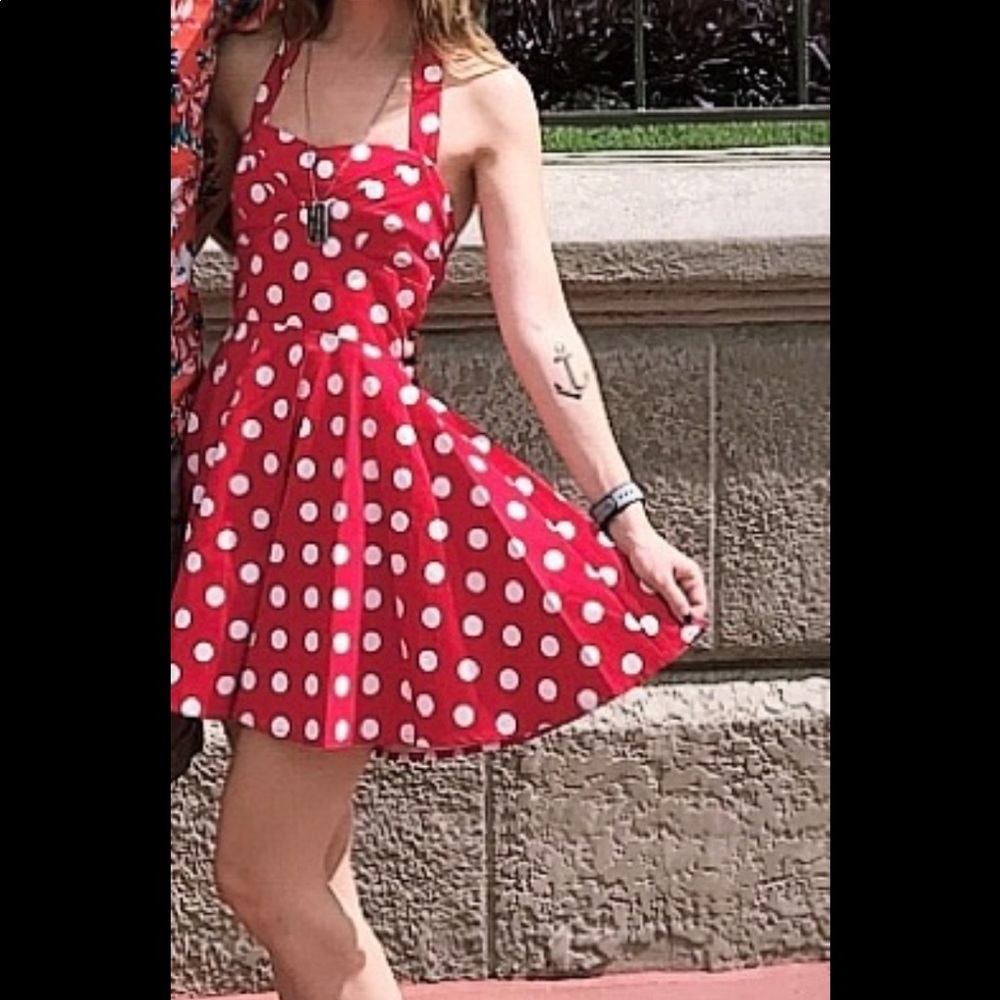 1950’s Pin-Up Style Red White Polka Dots Dress - Gem